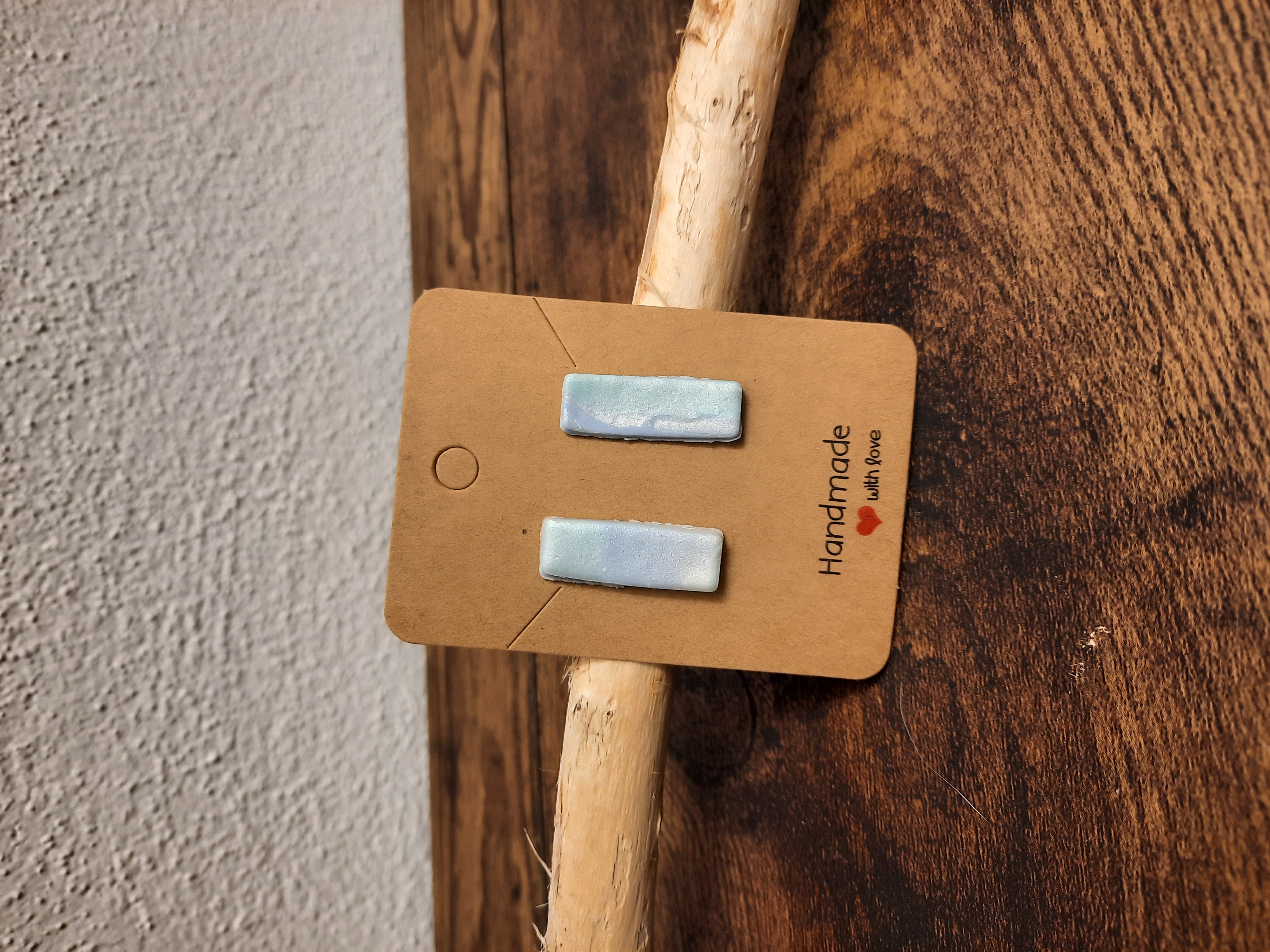 Ohrstecker blau lang