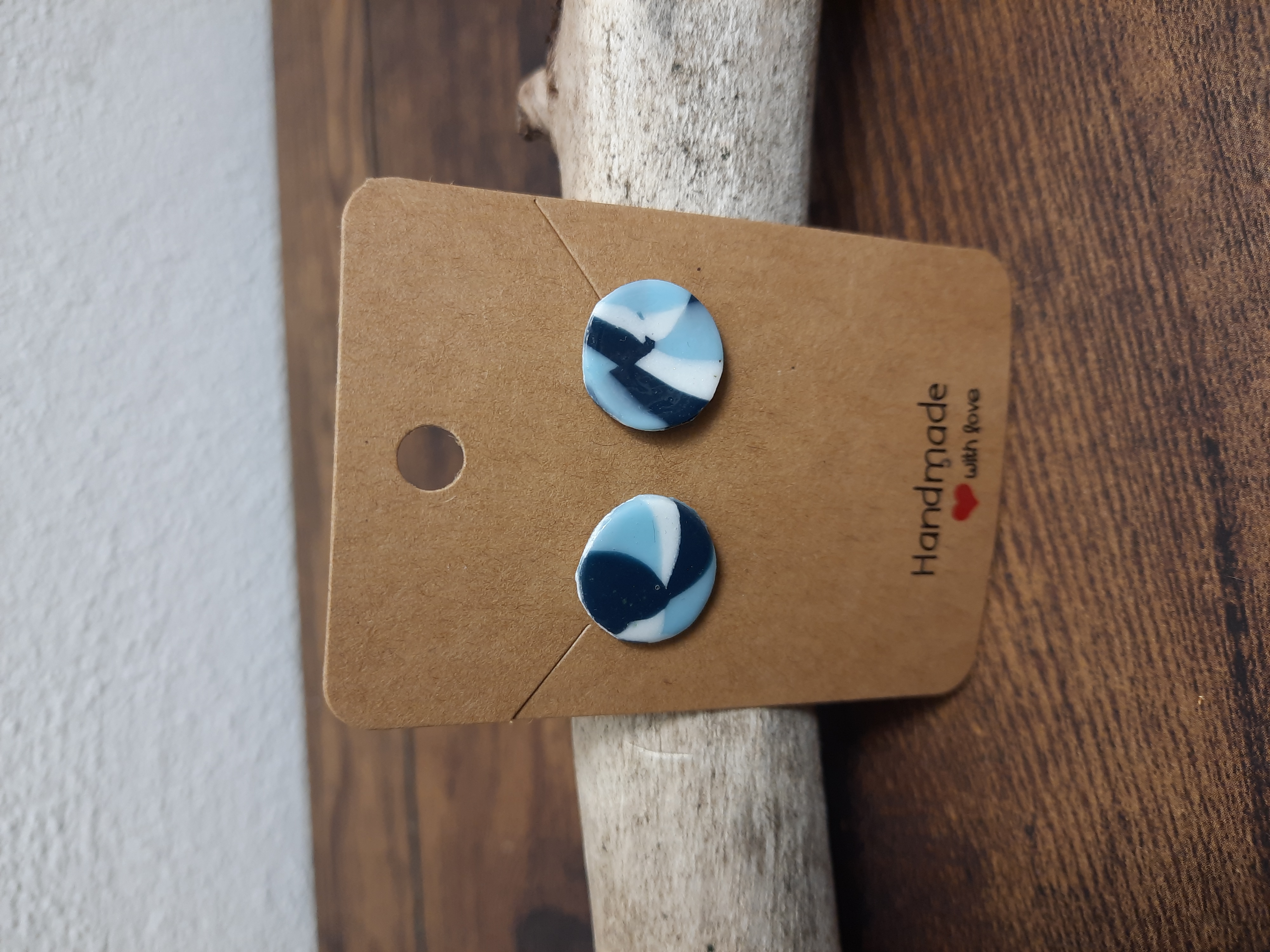 Ohrstecker blue circle