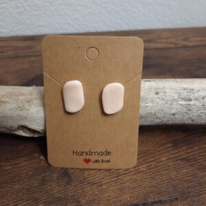 Ohrstecker rosa-beige